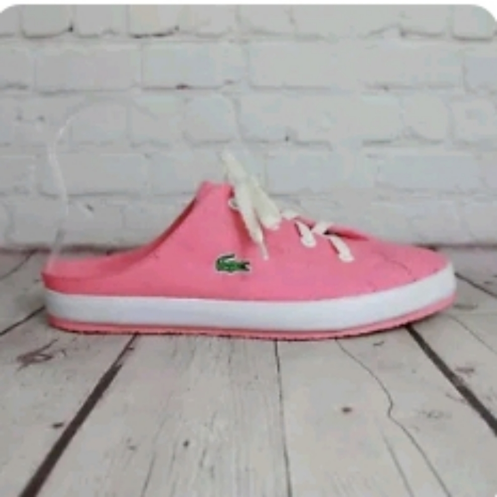 Pink Lacoste women's tennis shoe 8 1/2